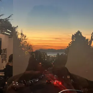 Bay window sunset