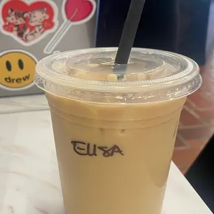 a cup of iced coffee