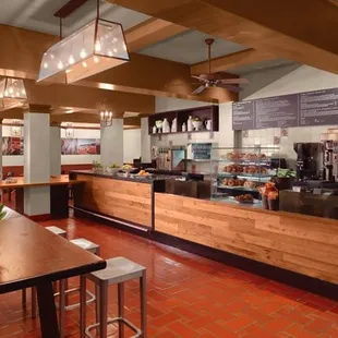 the interior of the restaurant