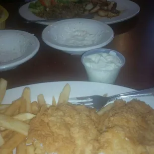 a plate of fish and chips