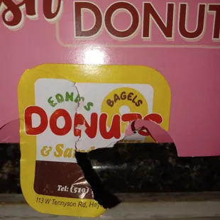 a donut in a package