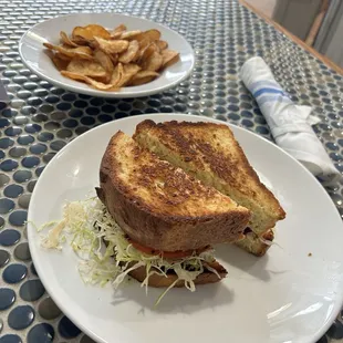 BLT and homemade chips