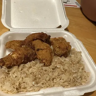 Wings and Fried  Rice
