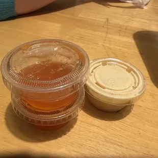 White Sauce and Duck sauce- usually comes included with every order.