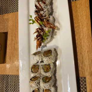 Spicy Hokkaldo Scallop Roll &amp; Spider Roll