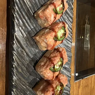 Crispy Rice with spicy tuna