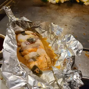 This is the salmon and shrimp