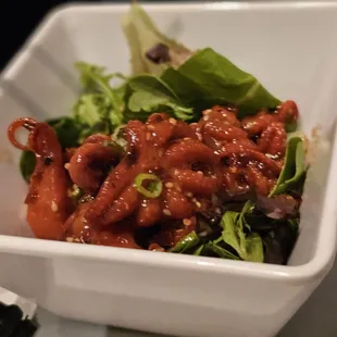 Baby octopus salad