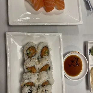 sushi and sashimi, sashimi, sushi, food
