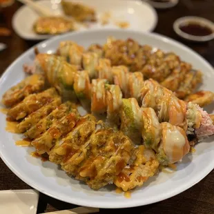 Temptation roll, and salmon roll