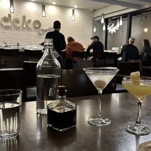 Lychee martini &amp; coconut crusher