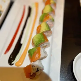 sushi and rolls on a plate