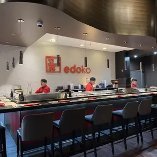 interior, sushi and sashimi