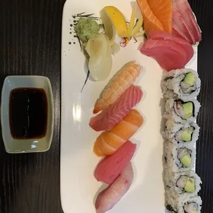 sashimi, sushi, sushi and sashimi, food