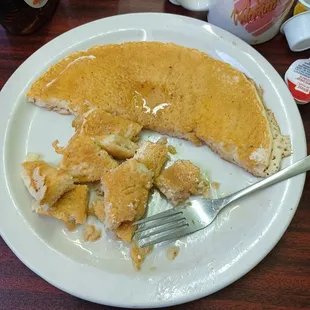 Eating breakfast with mom