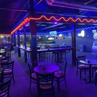 the interior of the club