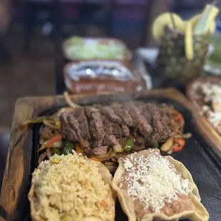 Steak fajitas