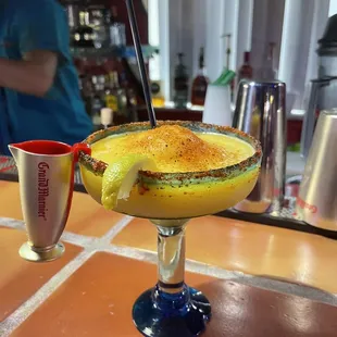 Mango Margarita w/tamarind vodka side car..yum 7th Anniversary Special