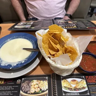 Chips, Large Queso Dip &amp; complimentary salsa!