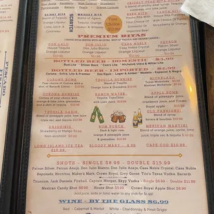 the menu