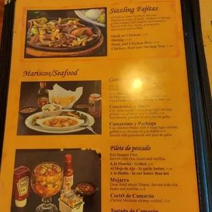 the menu