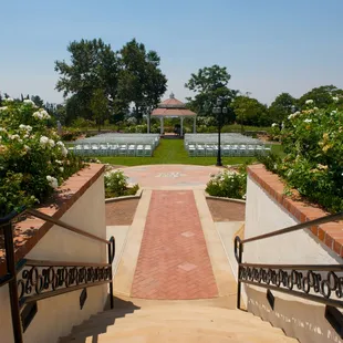 Legacy Garden with wedding ceremony setup.