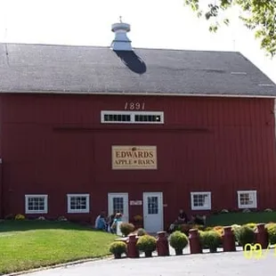 a large red barn
