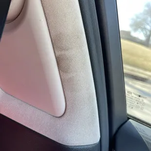 Mechanics greasy fingerprints on my suede interior