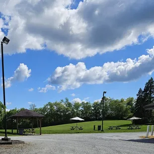 Pavilion and picnic tables out back