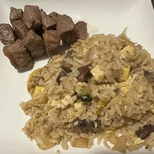 Made hibachi at home with the NY strips