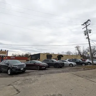 cars parked in a parking lot