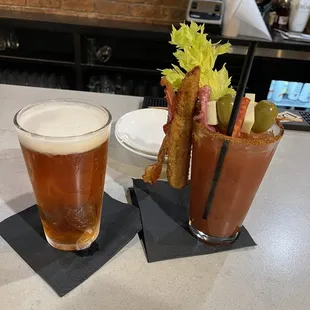 Fried pickle bloody, awesome! Bartender Diane is the best!!