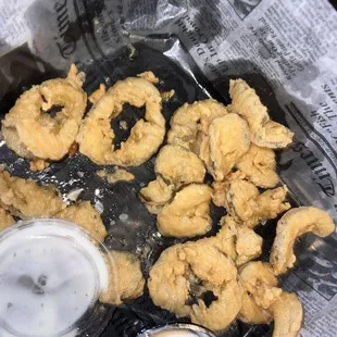 The pickle fries were over cooked
