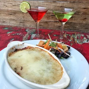 Shepherd&apos;s pie with our Tasty Tuesday $3 Happy Hour Martinis, Mix Drinks, Bottled and Can Beers.