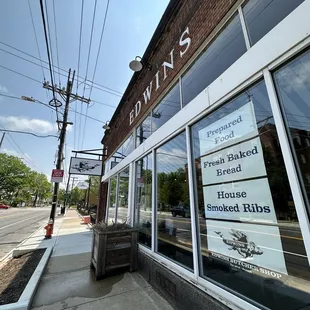 the front of the restaurant