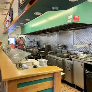 a view of the kitchen