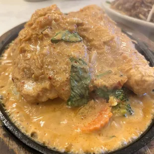 Fish with Peanut sauce