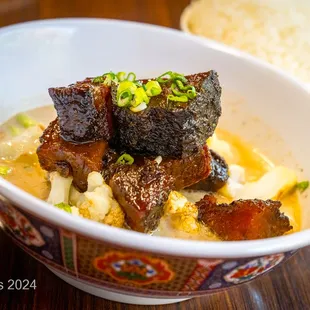 White Curry with Brisket Burnt-ends