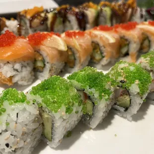 Emerald City + Salmon Lover + Dragon Roll