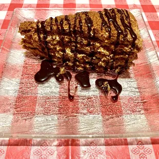 a dessert on a plate