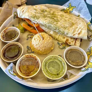 eet Bread Service with Pimento Whipped Paneer