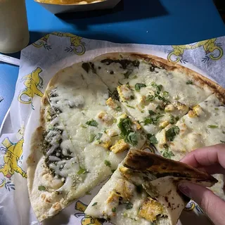 Saag Paneer Naan Flatbread