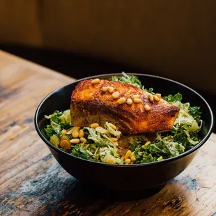 a bowl of food on a table