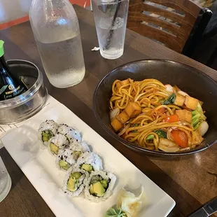 Stir fry &amp; Vegetarian Roll**