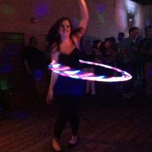 Hula Hoop light show. This girl was way awesome and skilled.