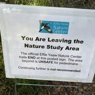 Signs telling you NOT to proceed any further