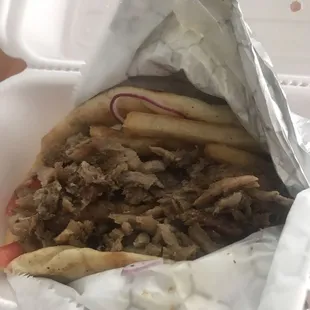 Pork Gyro, lots of juicy meat!