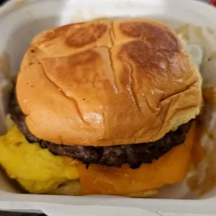 Breakfast burger