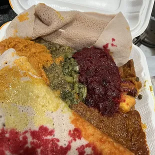 This SUPPOSED to be a vegetable plater! They pulled up on beets! I never seen beets &amp; tge cabbage horrible &amp; potatoes half cooked