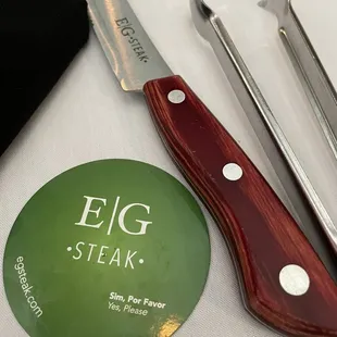 Flip the card for steak